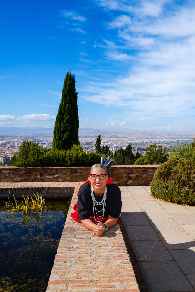 Beata in the Carmen de los Mártires garden in Granada